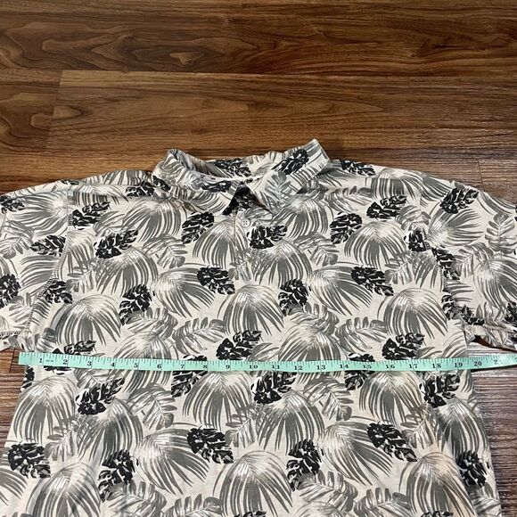 Thread Wave Polo Shirt Short Sleeve Lightweight Casual Cotton Floral Men's Large - Picture 3 of 8